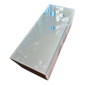 Cynthia Rowley Floral Mirrored Glass Trinket Jewelry Box